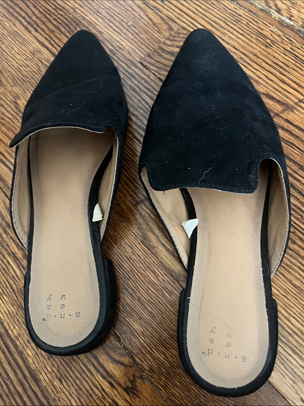 A New Day Women’s Black Pointed Toe Slip-On Flats